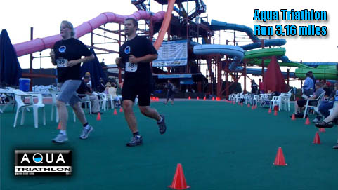 Aqua Triathlon Run in park