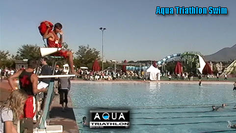 Aqua Triathlon Race Swim Seven Peaks